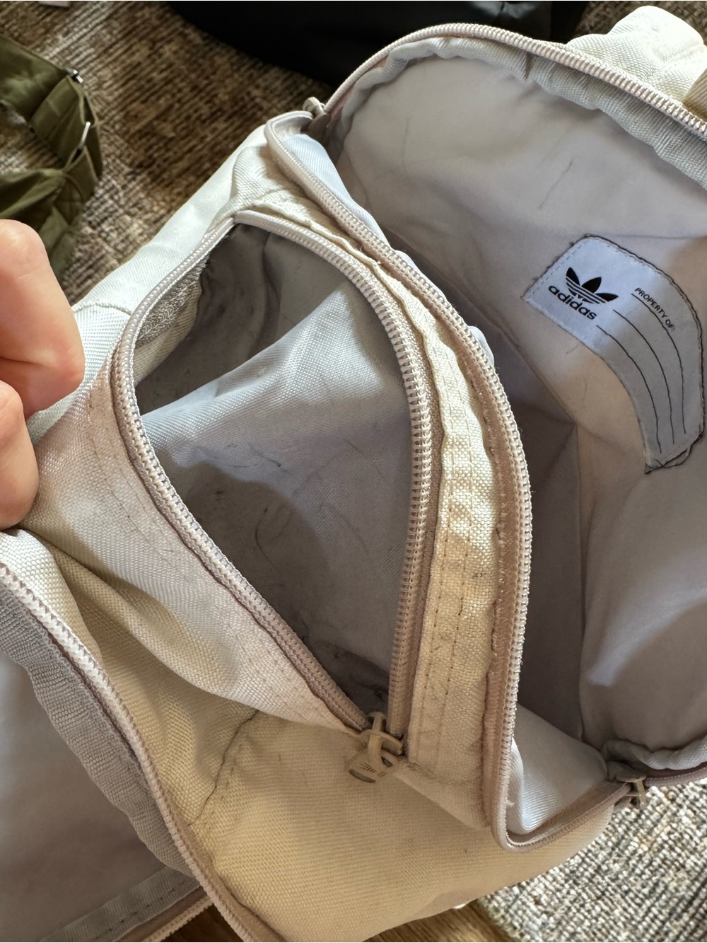 adidas Cream Backpack - Casual Everyday Pack - Picture 3 of 3